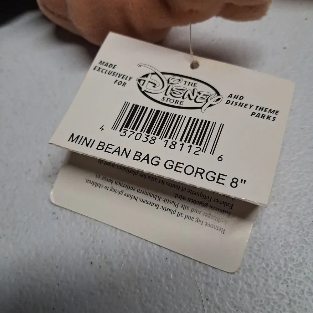 Disney Store George Of The Jungle Bean Bag Plush Doll Beanie Retired With Tag